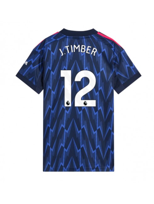 Ženski Nogometna dresi replika Arsenal Jurrien Timber #12 Gostujoči 2025-26 Kratek rokav Ženski Nogometna dresi replika Arsenal Jurrien Timber #12 Gostujoči 2025-26 Kratek rokav